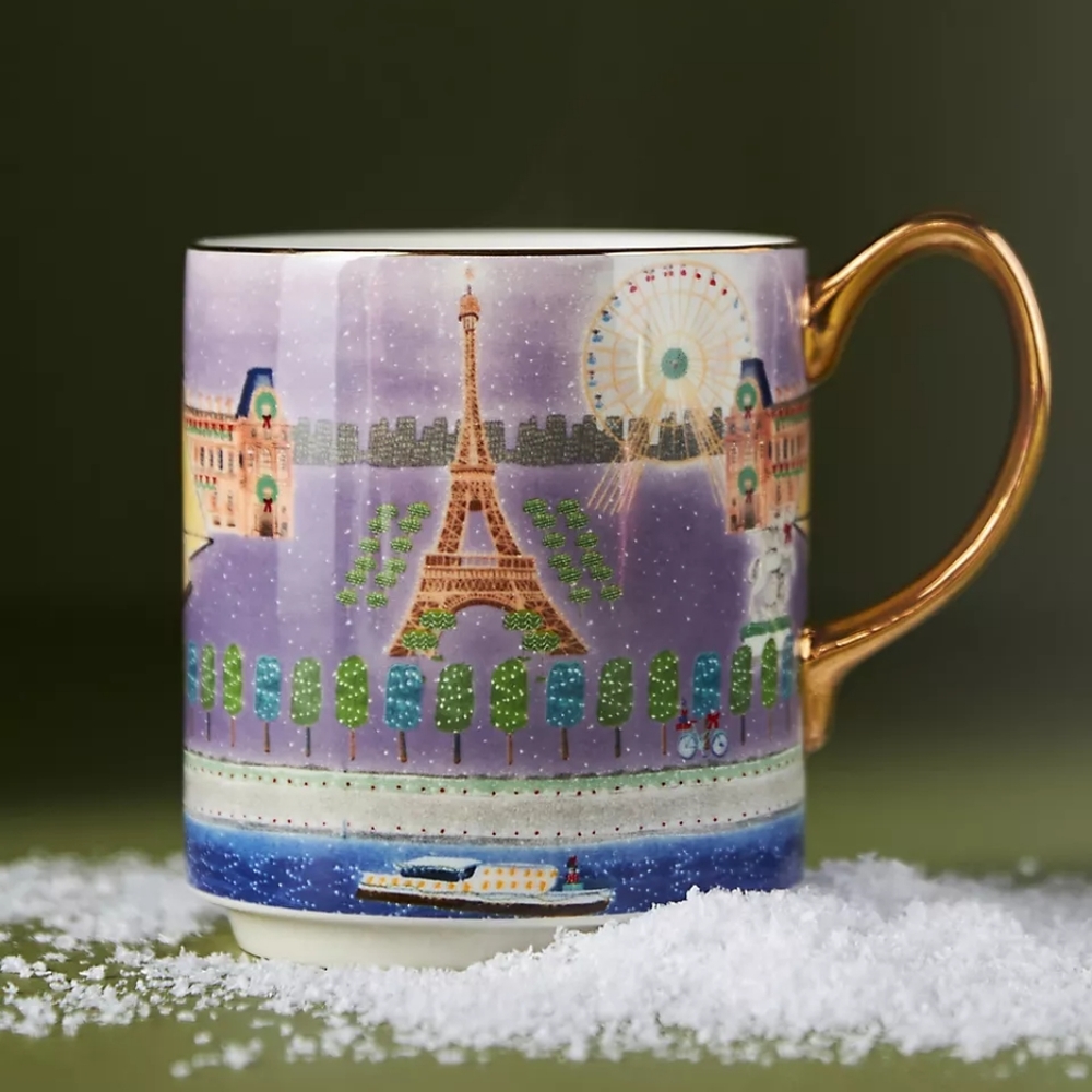 Anthropologie Holiday In The City Paris Mug 2023